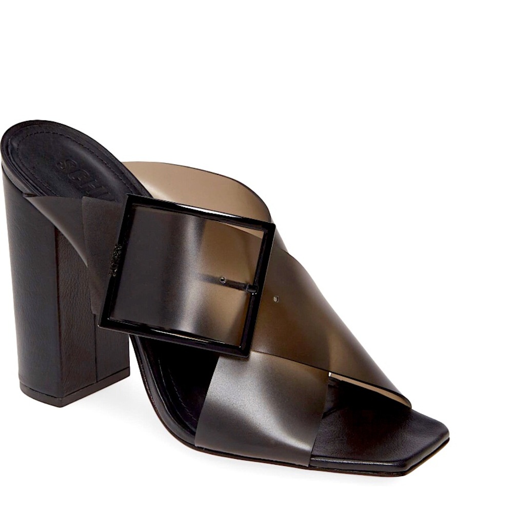 Schutz MADALENI slide block sandal size 6.5